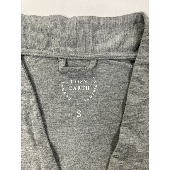 Cozy Earth Bamboo Robe Gray Women’s Sm Soft Short Sleeves Tie Pajamas Bath - Picture 3 of 8